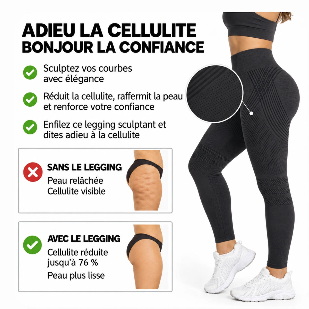 Cellex 3D™ — Legging sculptant taille haute
